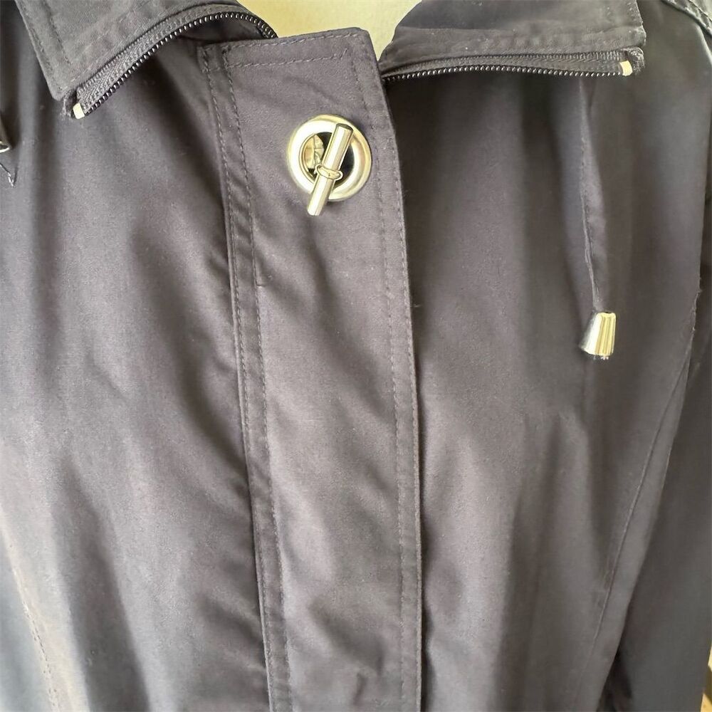 Mackintosh New England Blue Hooded Rain Coat Jacket Size Medium - Picture 2 of 15